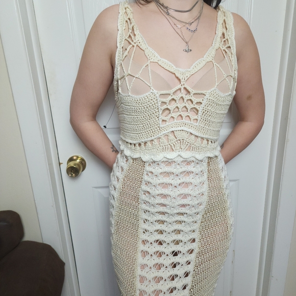 ZARA Limited Edition Crochet Maxi Dress - Picture 7 of 10